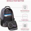 imageSwissGear 1900 ScanSmart 17 Laptop Backpack GreyBlack  Reflective Tech Backpack with ScanSmart Compartment  Multiple Organizer Pockets ampamp RFID Scan Blocking TechnologyHeather Grey