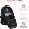 imageSwissGear 1900 ScanSmart 17 Laptop Backpack GreyBlack  Reflective Tech Backpack with ScanSmart Compartment  Multiple Organizer Pockets ampamp RFID Scan Blocking TechnologyBlueBlack