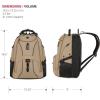 imageSwissGear 1900 ScanSmart 17 Laptop Backpack GreyBlack  Reflective Tech Backpack with ScanSmart Compartment  Multiple Organizer Pockets ampamp RFID Scan Blocking TechnologyPastel Brown