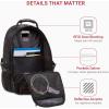 imageSwissGear 1900 ScanSmart 17 Laptop Backpack GreyBlack  Reflective Tech Backpack with ScanSmart Compartment  Multiple Organizer Pockets ampamp RFID Scan Blocking TechnologyBlackBlack
