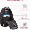 imageSwissGear 1900 ScanSmart 17 Laptop Backpack GreyBlack  Reflective Tech Backpack with ScanSmart Compartment  Multiple Organizer Pockets ampamp RFID Scan Blocking TechnologyBlack