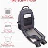 imageSwissGear 1900 ScanSmart 17 Laptop Backpack GreyBlack  Reflective Tech Backpack with ScanSmart Compartment  Multiple Organizer Pockets ampamp RFID Scan Blocking TechnologyHeather Grey