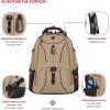 imageSwissGear 1900 ScanSmart 17 Laptop Backpack GreyBlack  Reflective Tech Backpack with ScanSmart Compartment  Multiple Organizer Pockets ampamp RFID Scan Blocking TechnologyPastel Brown