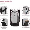 imageSwissGear 3598 Backpack Narrow Daypack Grey Ballistic 18InchLight GreyHeather