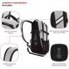 imageSwissGear 3598 Backpack Narrow Daypack Grey Ballistic 18InchLight GreyHeather