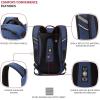 imageSwissGear 3598 Backpack Narrow Daypack Grey Ballistic 18InchNavy Ballistic