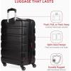 imageSwissGear 7366 Hardside Expandable Luggage with Spinner Wheels Green CheckedLarge 27InchBlack