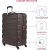 imageSwissGear 7366 Hardside Expandable Luggage with Spinner Wheels Green CheckedLarge 27InchChocolate