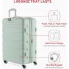 imageSwissGear 7366 Hardside Expandable Luggage with Spinner Wheels Green CheckedLarge 27InchClearly Aqua