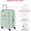 imageSwissGear 7366 Hardside Expandable Luggage with Spinner Wheels Green CheckedLarge 27InchClearly Aqua