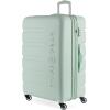imageSwissGear 7366 Hardside Expandable Luggage with Spinner Wheels Green CheckedLarge 27InchClearly Aqua