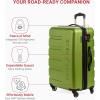 imageSwissGear 7366 Hardside Expandable Luggage with Spinner Wheels Green CheckedLarge 27InchGreen