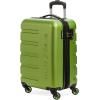 imageSwissGear 7366 Hardside Expandable Luggage with Spinner Wheels Green CheckedLarge 27InchGreen