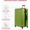 imageSwissGear 7366 Hardside Expandable Luggage with Spinner Wheels Green CheckedLarge 27InchGreen