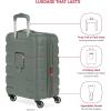 imageSwissGear 7366 Hardside Expandable Luggage with Spinner Wheels Green CheckedLarge 27InchOlive