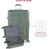 imageSwissGear 7366 Hardside Expandable Luggage with Spinner Wheels Green CheckedLarge 27InchOlive