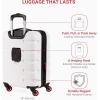 imageSwissGear 7366 Hardside Expandable Luggage with Spinner Wheels Green CheckedLarge 27InchWhite