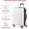 imageSwissGear 7366 Hardside Expandable Luggage with Spinner Wheels Green CheckedLarge 27InchWhite