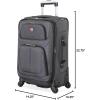imageSwissGear Sion Softside Expandable Luggage Burgundy CheckedMedium 25InchDark Grey