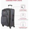 imageSwissGear Sion Softside Expandable Luggage Burgundy CheckedMedium 25InchDark Grey
