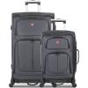 imageSwissGear Sion Softside Expandable Luggage Burgundy CheckedMedium 25InchDark Grey