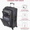 imageSwissGear Sion Softside Expandable Luggage Burgundy CheckedMedium 25InchDark Grey