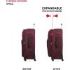 imageSwissGear Sion Softside Expandable Luggage Burgundy CheckedMedium 25InchMerlot