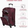 imageSwissGear Sion Softside Expandable Luggage Burgundy CheckedMedium 25InchMerlot