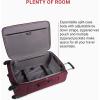 imageSwissGear Sion Softside Expandable Luggage Burgundy CheckedMedium 25InchMerlot