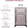 imageSwissGear Sion Softside Expandable Luggage Burgundy CheckedMedium 25InchPewter