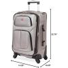 imageSwissGear Sion Softside Expandable Luggage Burgundy CheckedMedium 25InchPewter