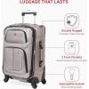imageSwissGear Sion Softside Expandable Luggage Burgundy CheckedMedium 25InchPewter