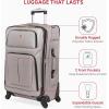 imageSwissGear Sion Softside Expandable Luggage Burgundy CheckedMedium 25InchPewter