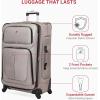 imageSwissGear Sion Softside Expandable Luggage Burgundy CheckedMedium 25InchPewter