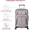 imageSwissGear Sion Softside Expandable Luggage Burgundy CheckedMedium 25InchPewter