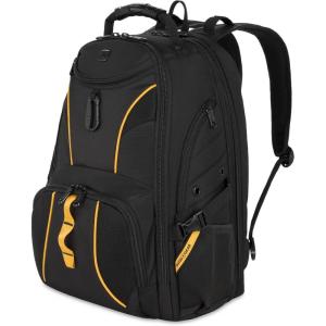 imageSwissGear 1900 ScanSmart 17 Laptop Backpack GreyBlack  Reflective Tech Backpack with ScanSmart Compartment  Multiple Organizer Pockets ampamp RFID Scan Blocking TechnologyBlackGold