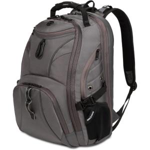 imageSwissGear 1900 ScanSmart 17 Laptop Backpack GreyBlack  Reflective Tech Backpack with ScanSmart Compartment  Multiple Organizer Pockets ampamp RFID Scan Blocking TechnologySting Grey Ballistic