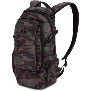 imageSwissGear 3598 Backpack Narrow Daypack Grey Ballistic 18InchCamoGreen