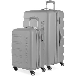 imageSwissGear 7366 Hardside Expandable Luggage with Spinner Wheels Green CheckedLarge 27InchGrey