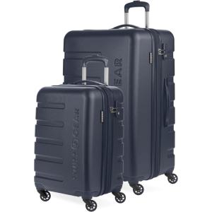 imageSwissGear 7366 Hardside Expandable Luggage with Spinner Wheels Green CheckedLarge 27InchNavy