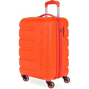imageSwissGear 7366 Hardside Expandable Luggage with Spinner Wheels Green CheckedLarge 27InchOrange