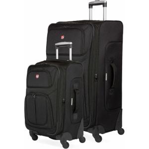 imageSwissGear Sion Softside Expandable Luggage Burgundy CheckedMedium 25InchBlack