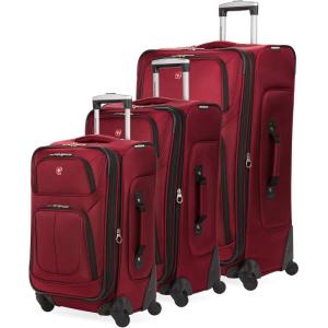 imageSwissGear Sion Softside Expandable Luggage Burgundy CheckedMedium 25InchBurgundy