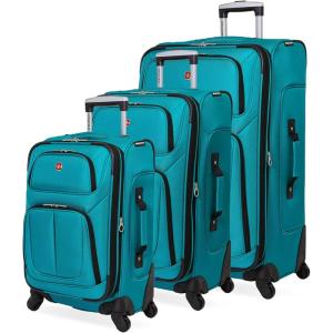 imageSwissGear Sion Softside Expandable Luggage Burgundy CheckedMedium 25InchTeal