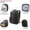 imageSWISSGEAR 1753 ScanSmart Laptop Backpack AbrasionResistant ampamp TravelFriendly Laptop Backpack BlackNavyBlack
