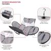 imageSwissGear 23Inch FullSized Folding Garment Duffel Bag Unwrinkled Clothes and Suits CarryOn Travel Luggage Mens and Womens  Heather GreyHanging Duffel Bag 23Inch