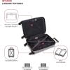 imageSwissGear 3750 Hardside Luggage with Spinner Wheels Silver CheckedMedium 23InchSilver
