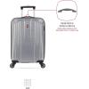 imageSwissGear 3750 Hardside Luggage with Spinner Wheels Silver CheckedMedium 23InchSilver