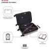 imageSwissGear 3750 Hardside Luggage with Spinner Wheels Silver CheckedMedium 23InchSilver
