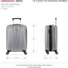 imageSwissGear 3750 Hardside Luggage with Spinner Wheels Silver CheckedMedium 23InchSilver